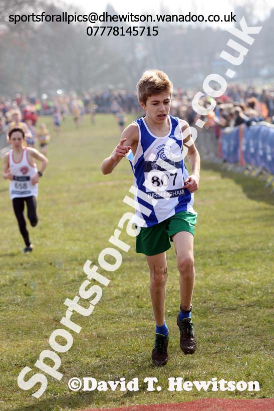 Boys under-13s 2016 Inter Counties Cross Country Champs. and Cross Challenge Final, Cofton Park, Birmingham. Photo: David T. Hewitson/Sports for All Pics
